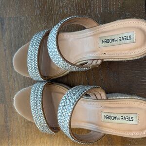 Steve Madden Women's Sparkling Silver Sandals